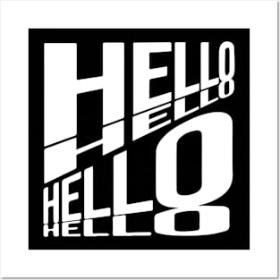 Hello Text Posters and Art